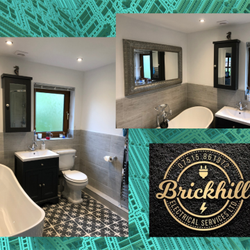 Bathroom electrics in a recent installation