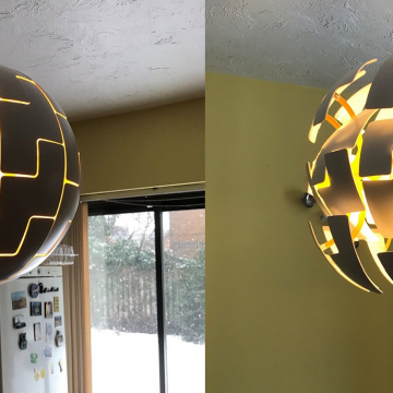 Ikea pendant light fitting, supplied by customer