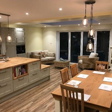 Electrics and lighting in a new extension and kitchen