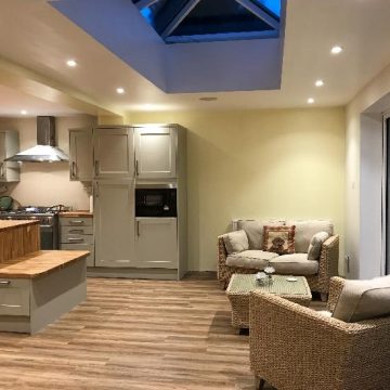 Electrics and LED lighting in a new extension and kitchen in leighton buzzard